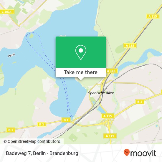 Карта Badeweg 7, Badeweg 7, 14129 Berlin, Deutschland