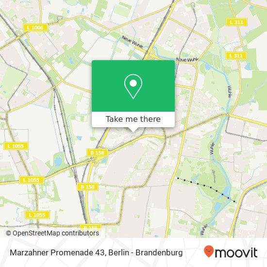Карта Marzahner Promenade 43, Marzahn, 12679 Berlin