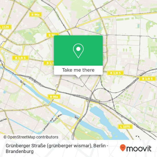 Grünberger Straße (grünberger wismar), Friedrichshain, 10245 Berlin map