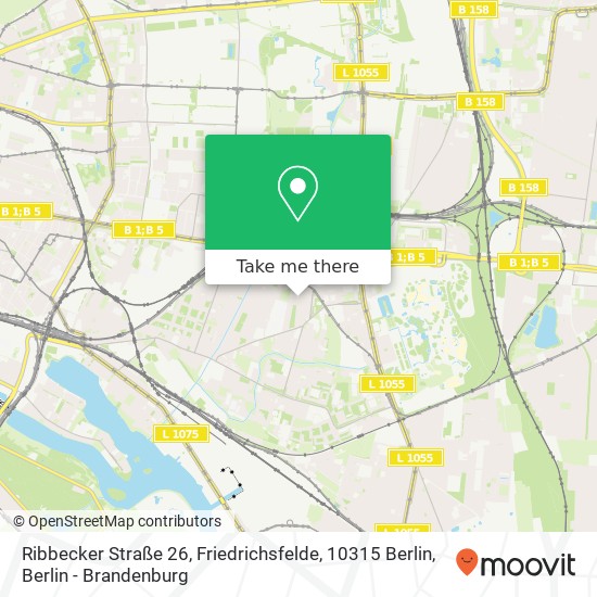 Ribbecker Straße 26, Friedrichsfelde, 10315 Berlin map