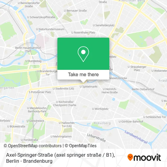 Карта Axel-Springer-Straße (axel springer straße / B1)