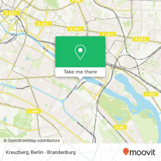 Карта Kreuzberg, Kreuzberg, 10997 Berlin, Deutschland