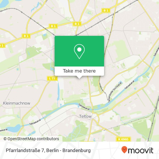 Карта Pfarrlandstraße 7, Pfarrlandstraße 7, 14165 Berlin, Deutschland