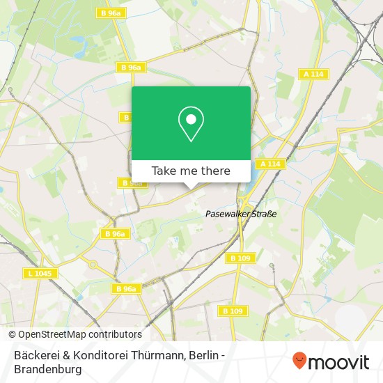 Карта Bäckerei & Konditorei Thürmann, Blankenburger Straße 79