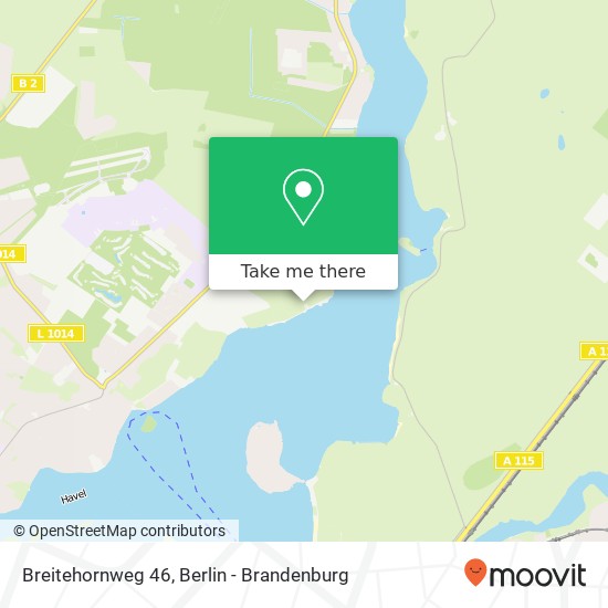 Карта Breitehornweg 46, Breitehornweg 46, 14089 Berlin, Deutschland