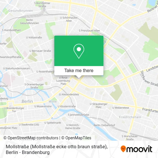 Карта Mollstraße (Mollstraße ecke otto braun straße)