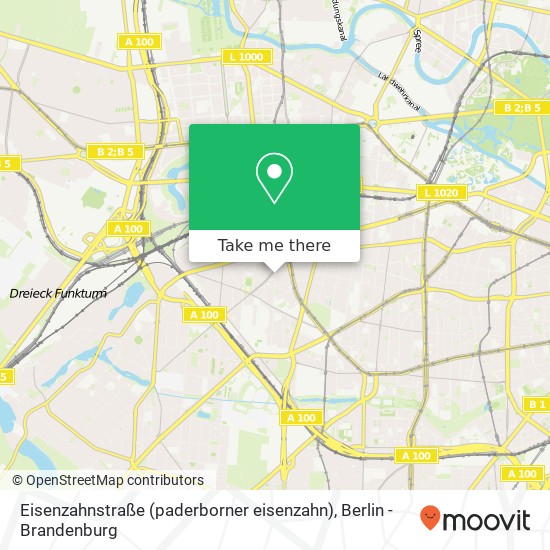 Карта Eisenzahnstraße (paderborner eisenzahn), Wilmersdorf, 10709 Berlin