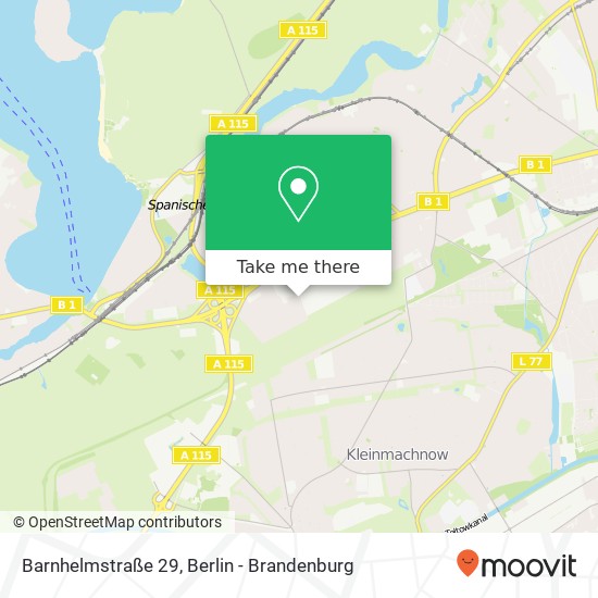 Карта Barnhelmstraße 29, Barnhelmstraße 29, 14129 Berlin, Deutschland