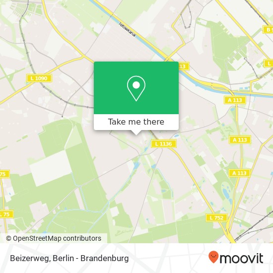 Карта Beizerweg, Beizerweg, 12355 Berlin, Deutschland