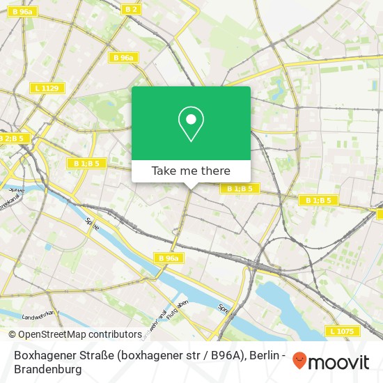 Boxhagener Straße (boxhagener str / B96A), Friedrichshain, 10243 Berlin map