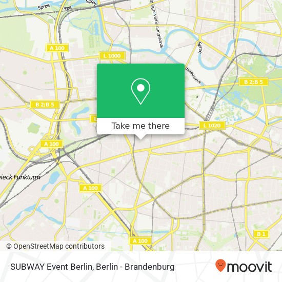 Карта SUBWAY Event Berlin