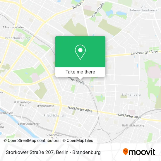Карта Storkower Straße 207