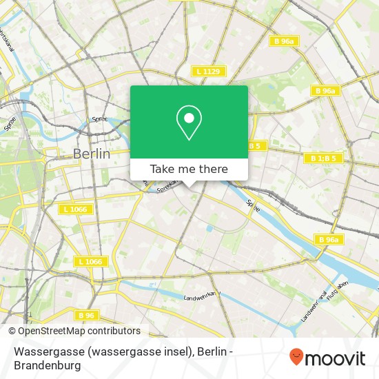 Карта Wassergasse (wassergasse insel), Mitte, 10179 Berlin