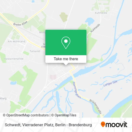 Карта Schwedt, Vierradener Platz