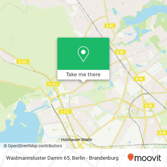 Waidmannsluster Damm 65, Tegel, 13509 Berlin map