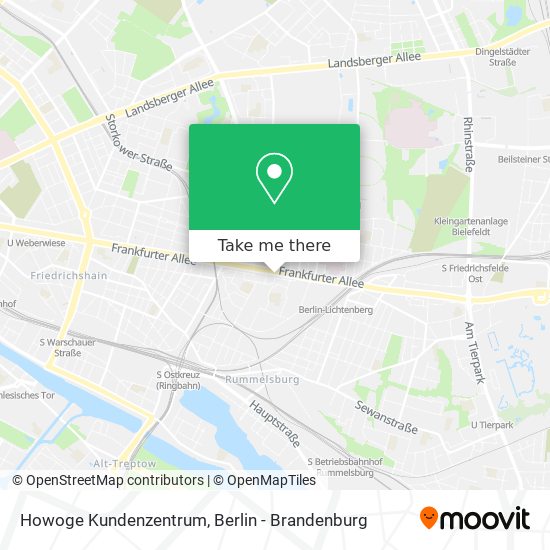 Howoge Kundenzentrum map