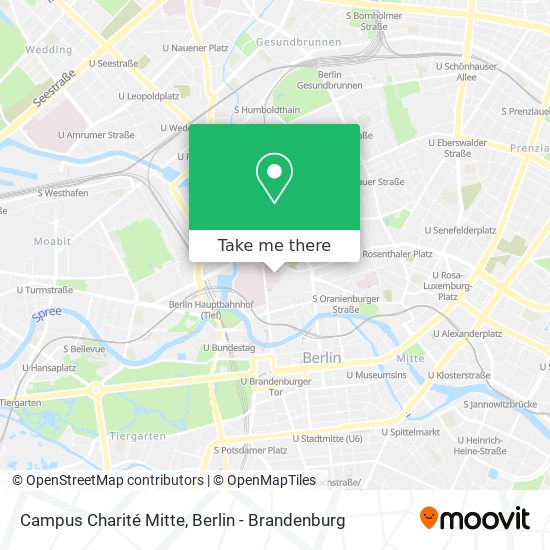 Campus Charité Mitte map