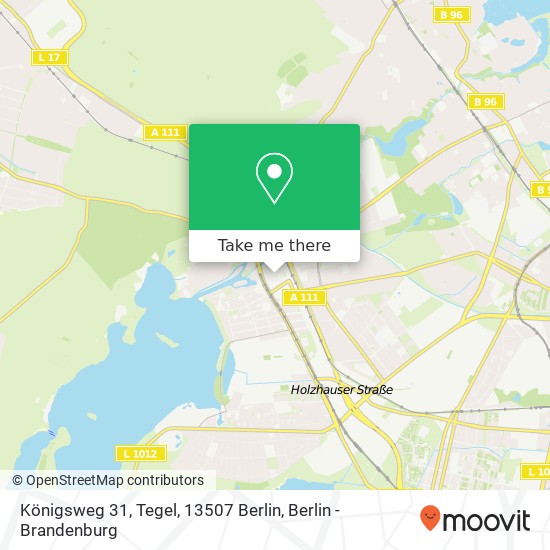 Königsweg 31, Tegel, 13507 Berlin map