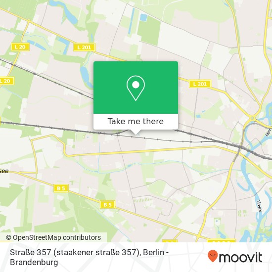 Карта Straße 357 (staakener straße 357), Staaken, 13581 Berlin