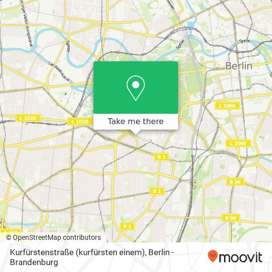 Карта Kurfürstenstraße (kurfürsten einem), Tiergarten, 10785 Berlin