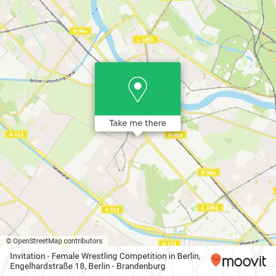 Карта Invitation - Female Wrestling Competition in Berlin, Engelhardstraße 18