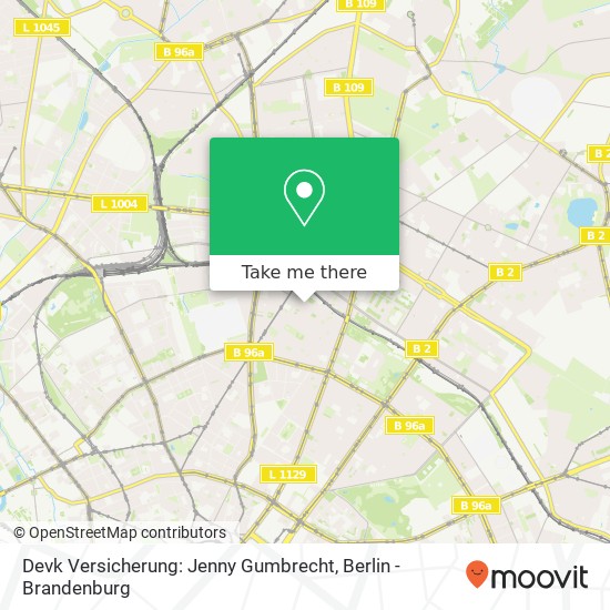 Карта Devk Versicherung: Jenny Gumbrecht, Stargarder Straße 63