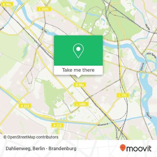 Карта Dahlienweg, Adlershof, 12489 Berlin