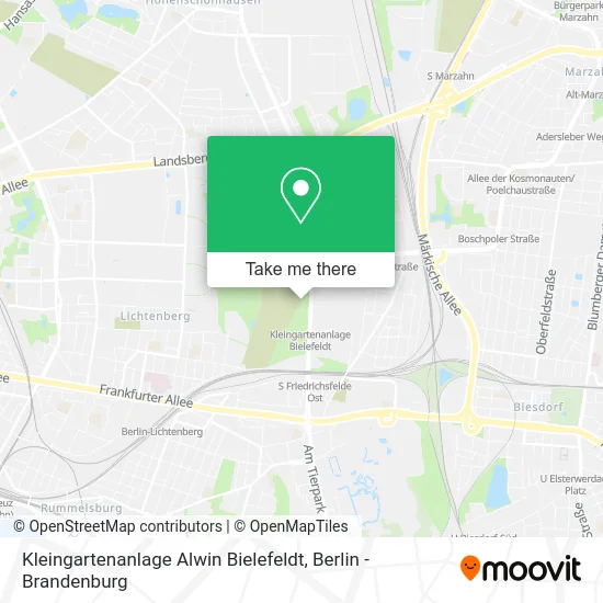 Карта Kleingartenanlage Alwin Bielefeldt