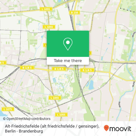 Карта Alt-Friedrichsfelde (alt friedrichsfelde / gensinger), Friedrichsfelde, 10315 Berlin