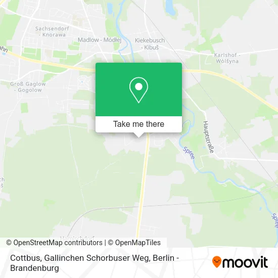 Карта Cottbus, Gallinchen Schorbuser Weg