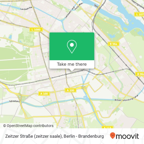 Карта Zeitzer Straße (zeitzer saale), Neukölln, 12055 Berlin