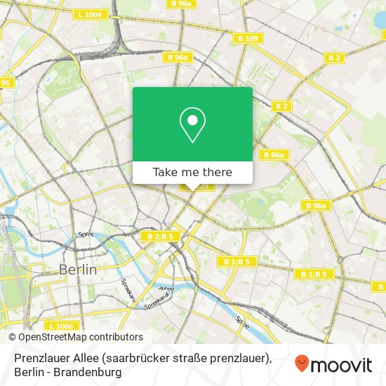 Карта Prenzlauer Allee (saarbrücker straße prenzlauer), Prenzlauer Berg, 10405 Berlin