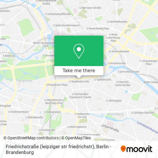 How to get to Friedrichstraße (leipziger str friedrichstr) in Berlin Mitte by Subway, Bus, S-Bahn Train?