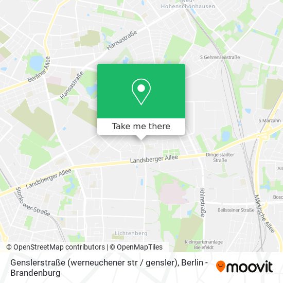 Genslerstraße (werneuchener str / gensler) map