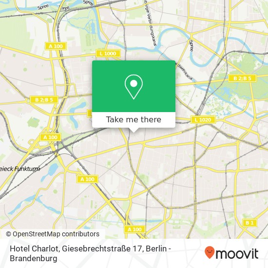Карта Hotel Charlot, Giesebrechtstraße 17