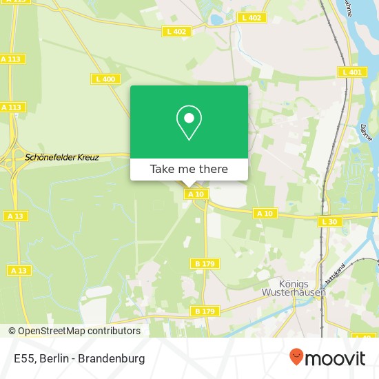 E55, 12529 Schönefeld map