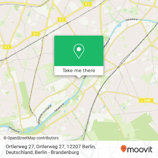 Карта Ortlerweg 27, Ortlerweg 27, 12207 Berlin, Deutschland