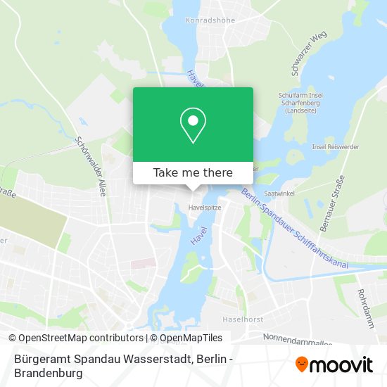Bürgeramt Spandau Wasserstadt map