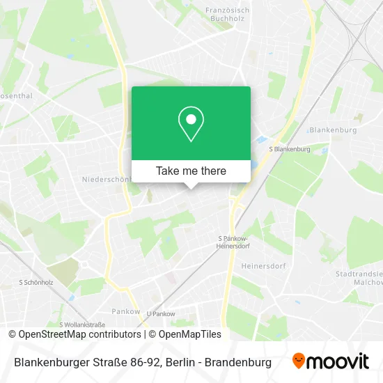 Карта Blankenburger Straße 86-92