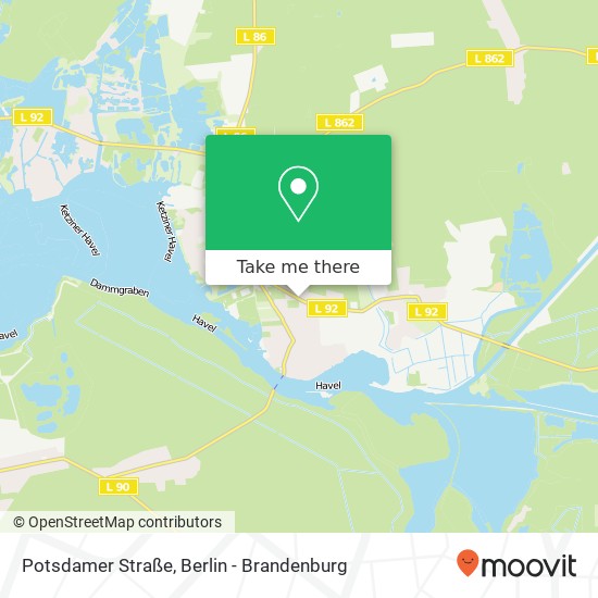 Карта Potsdamer Straße, 14669 Ketzin / Havel