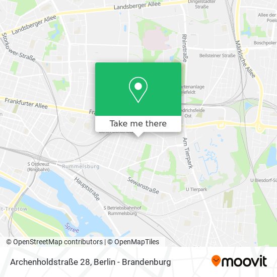 Archenholdstraße 28 map