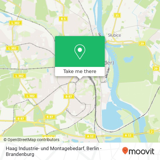 Haag Industrie- und Montagebedarf, Große Müllroser Straße 51A map