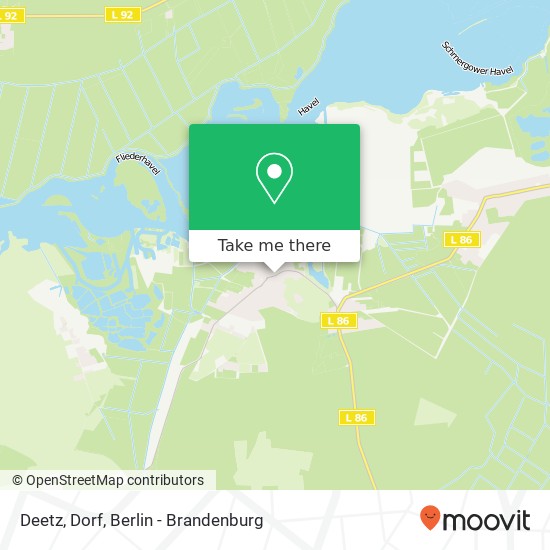 Deetz, Dorf map