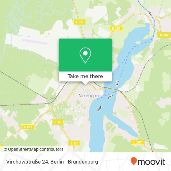 Карта Virchowstraße 24, 16816 Neuruppin