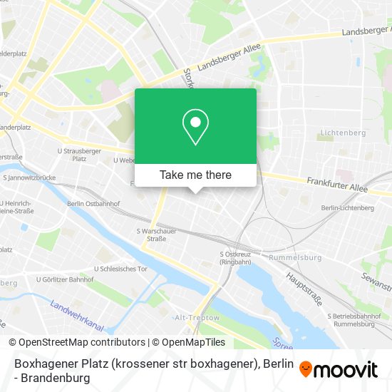 Карта Boxhagener Platz (krossener str boxhagener)