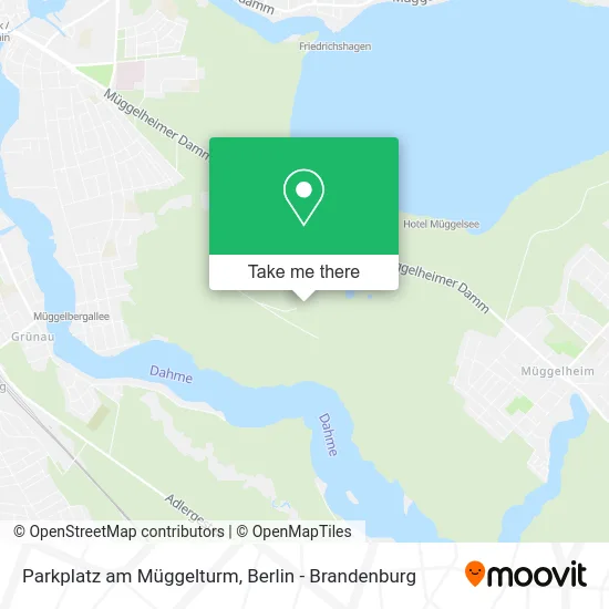 Карта Parkplatz am Müggelturm