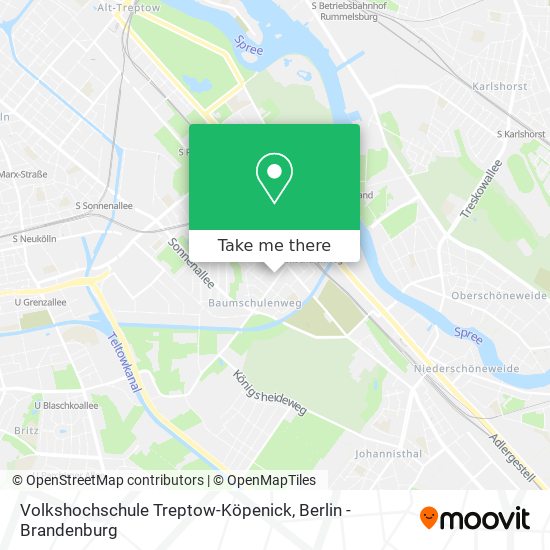 Карта Volkshochschule Treptow-Köpenick