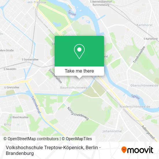 Volkshochschule Treptow-Köpenick map