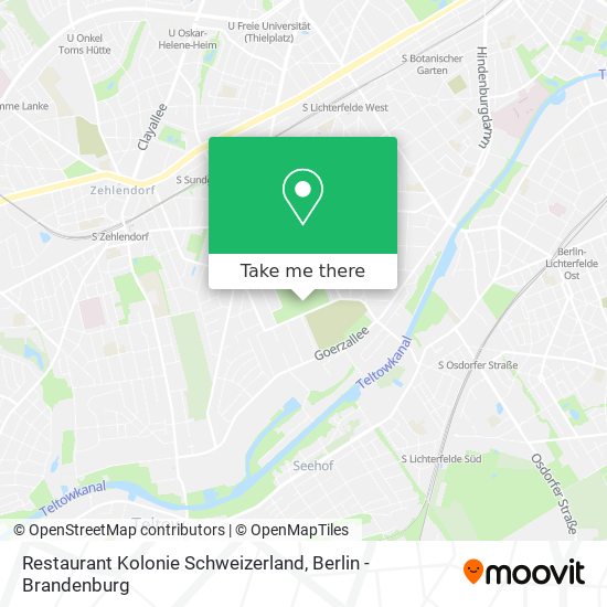 Restaurant Kolonie Schweizerland map