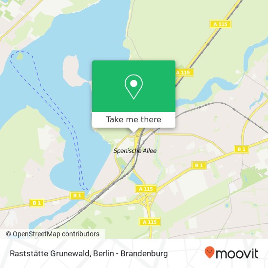 Raststätte Grunewald map
